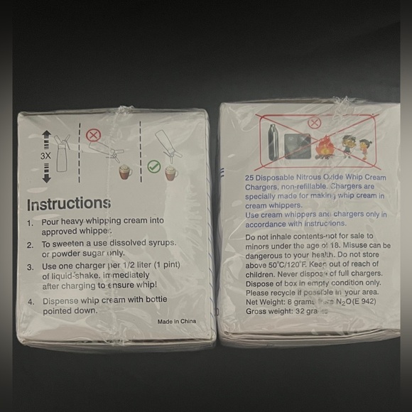 Foma Gas Whipped Cream Chargers (2) 25Pack - Picture 3 of 3